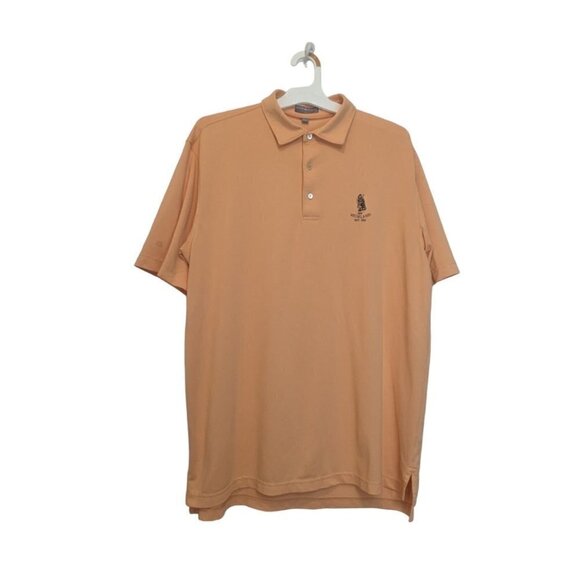 Peter Millar Summer Comfort Men's Highland Orange Golf Polo Shirt Large - Picture 1 of 6